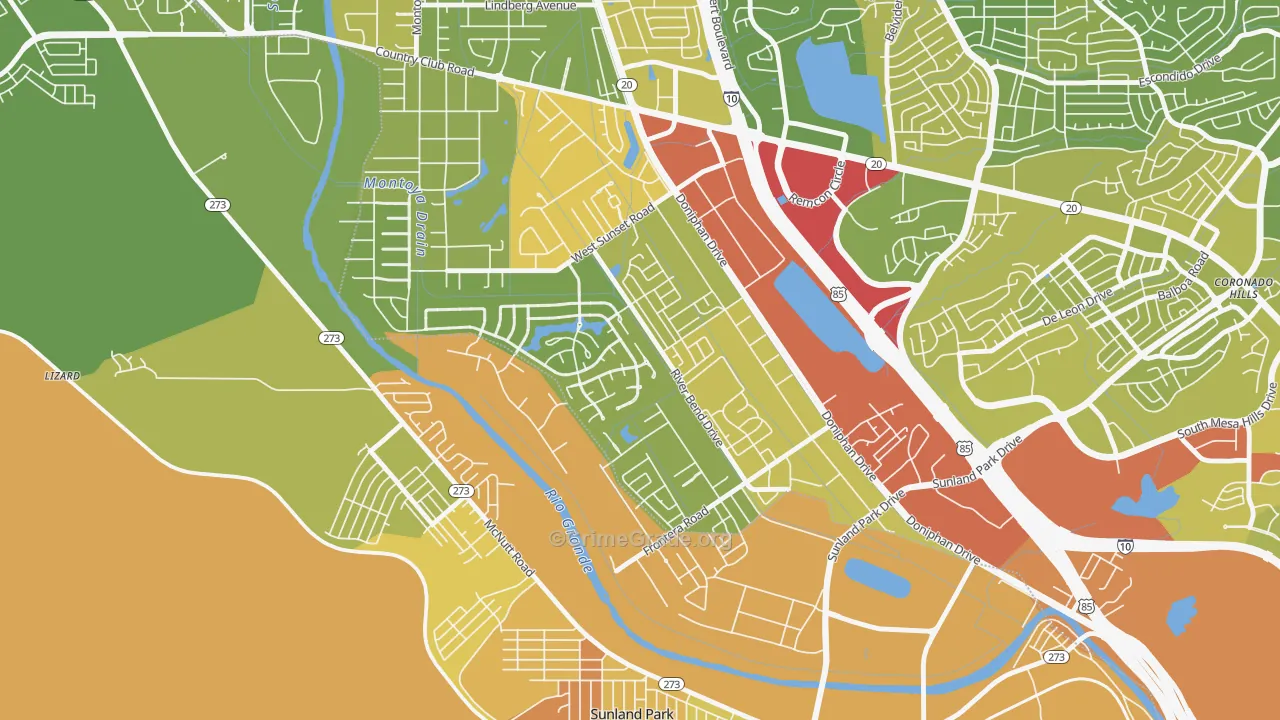 Zach White, El Paso, TX Map of Murder Rates