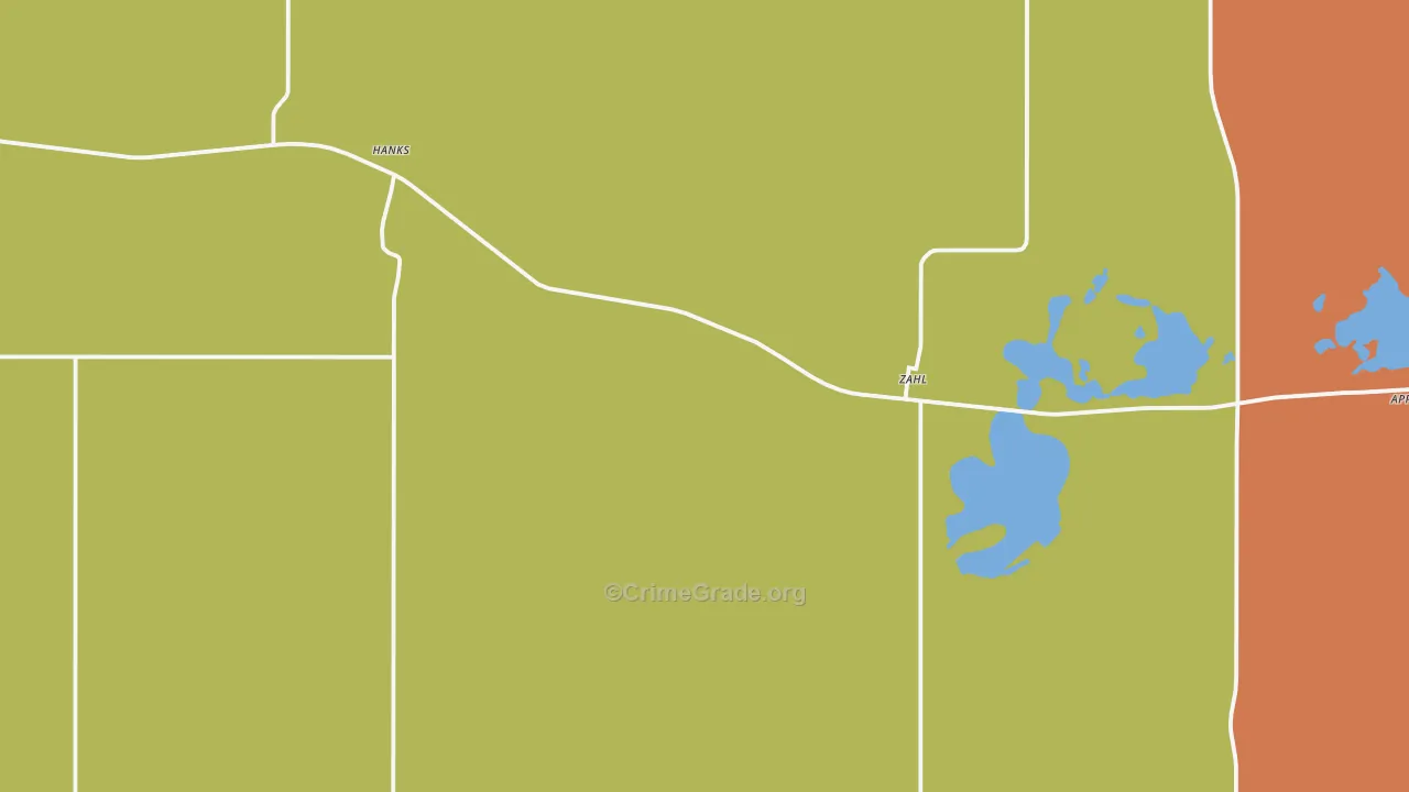 Zahl, ND Map of Murder Rates