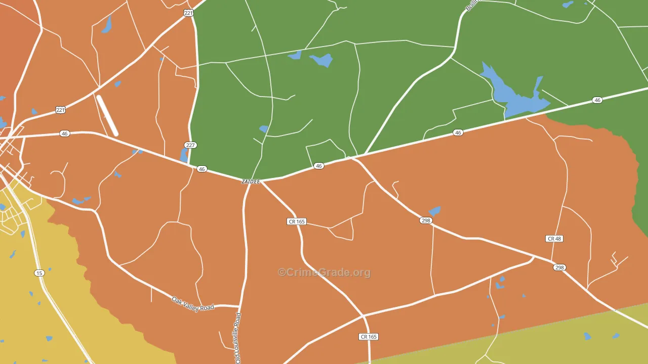 Zaidee, GA Map of Murder Rates