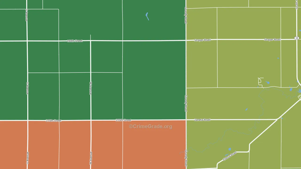 Zaneta, IA Map of Murder Rates