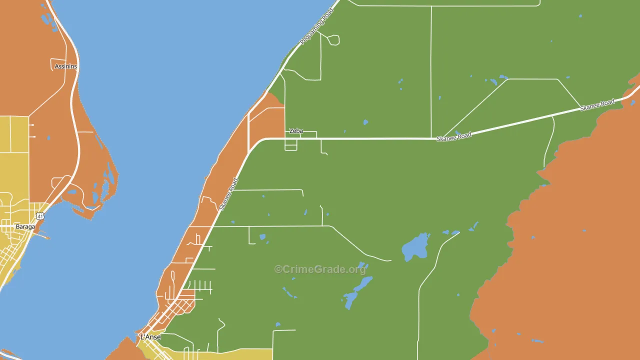 Zeba, MI Map of Murder Rates