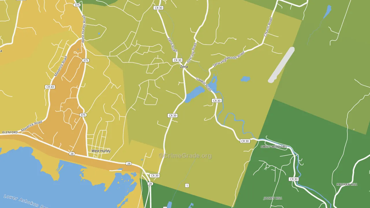 Zena, NY Map of Murder Rates