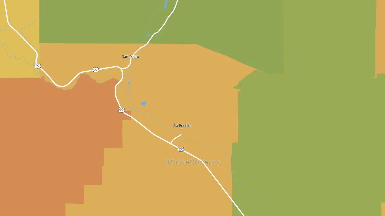 Zia Pueblo, NM Map of Murder Rates