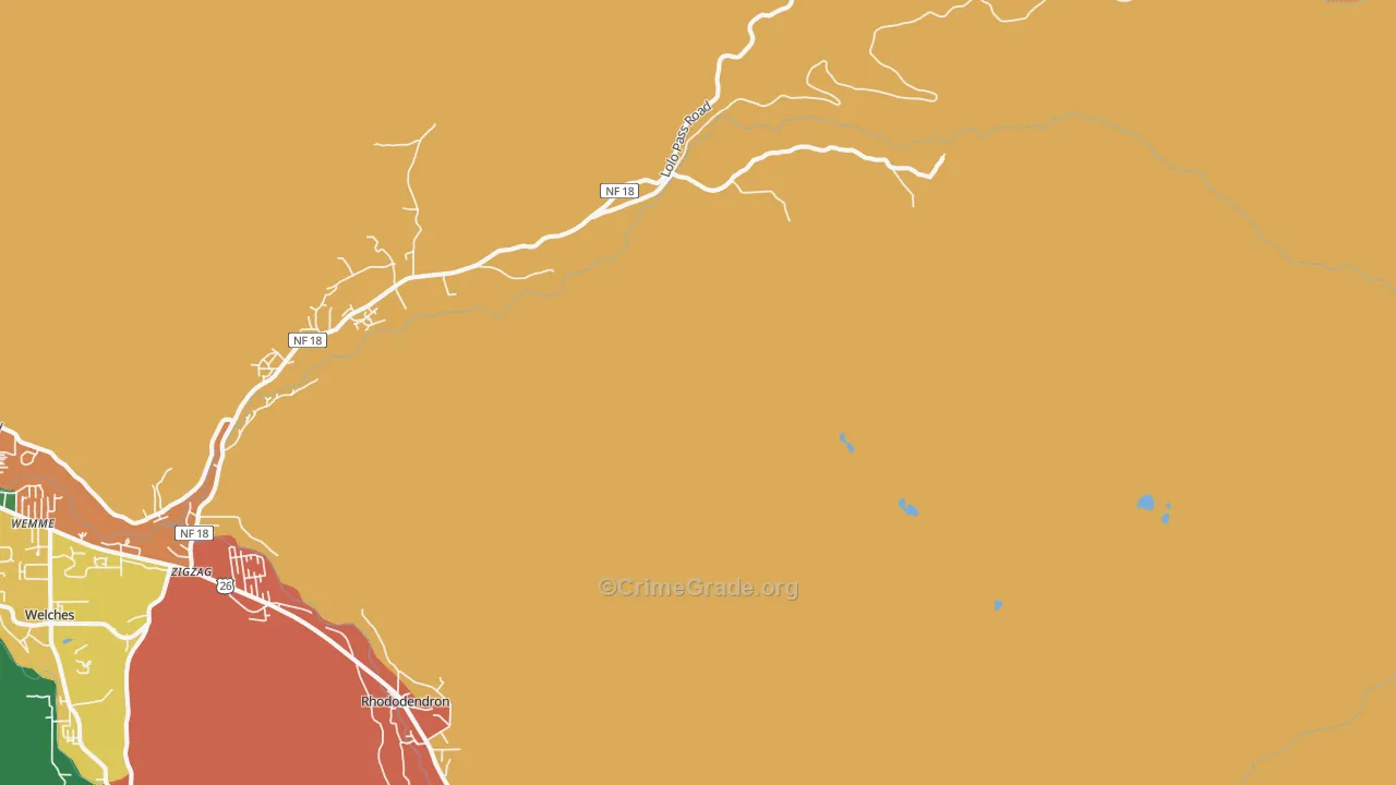 Zigzag, OR Map of Murder Rates
