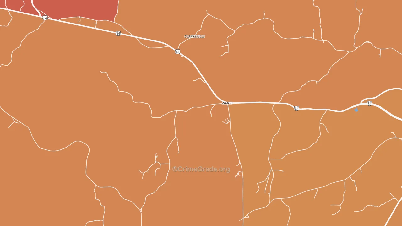 Zimco, AL Map of Murder Rates