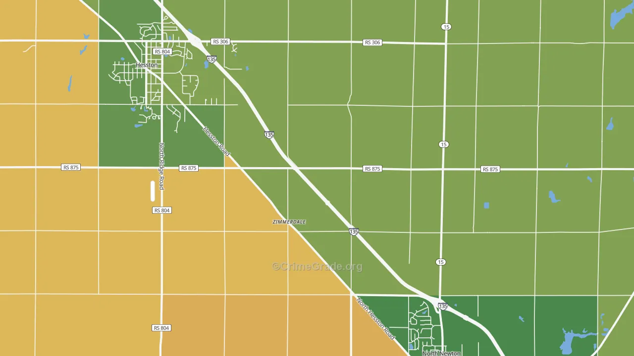 Zimmerdale, KS Map of Murder Rates