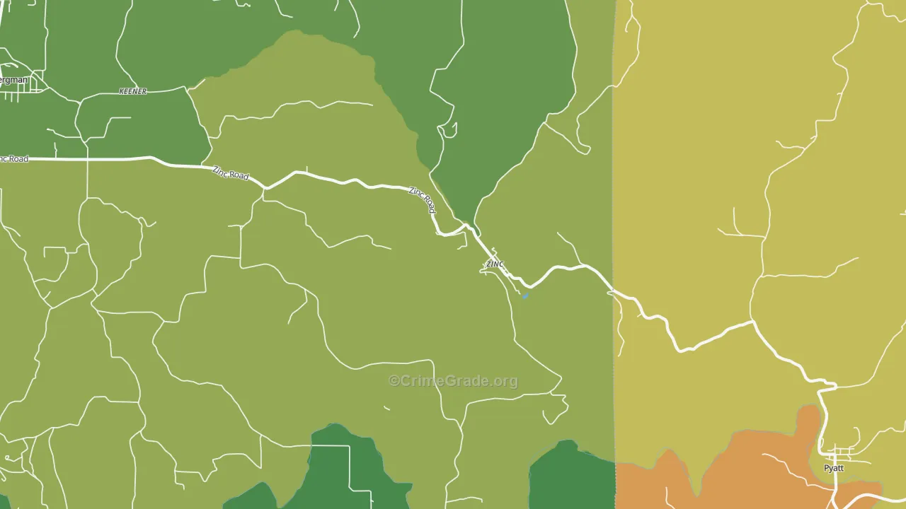 Zinc, AR Map of Murder Rates