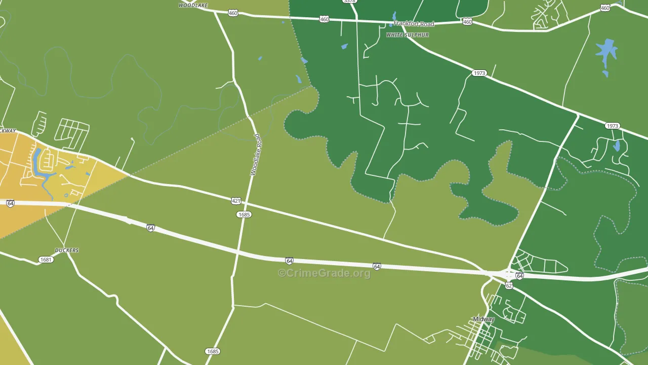 Zion Hill, KY Map of Murder Rates