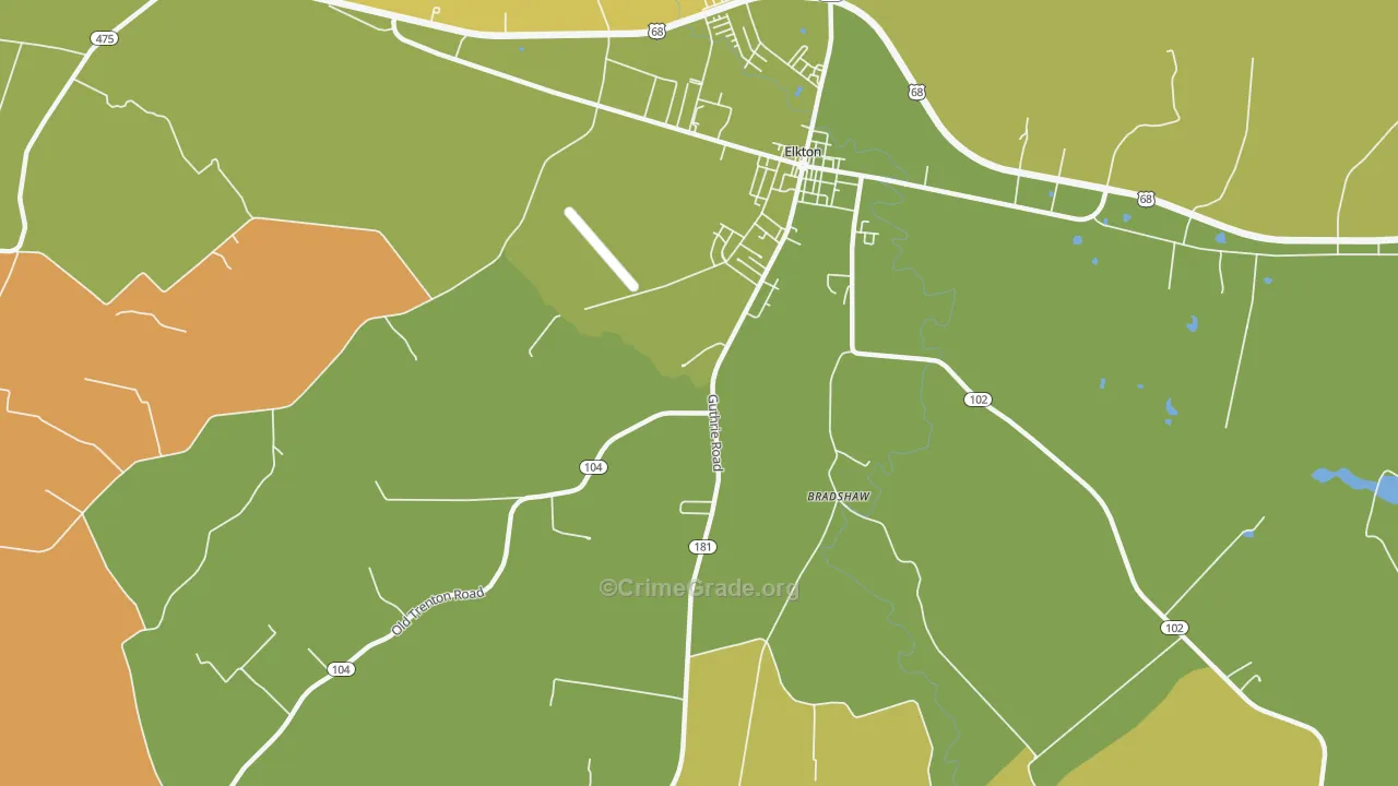 Zion, KY Map of Murder Rates