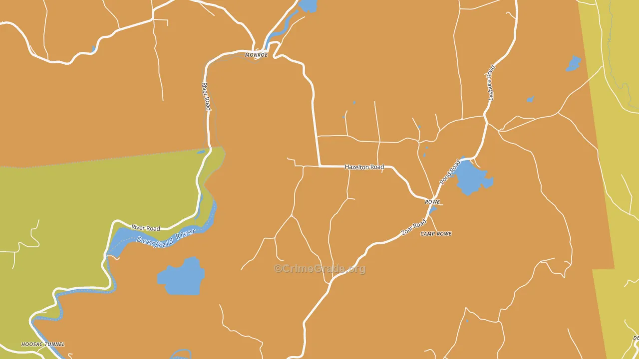 Zoar, MA Map of Murder Rates