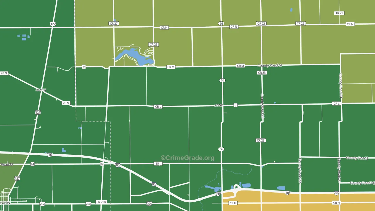 Zone, OH Map of Murder Rates