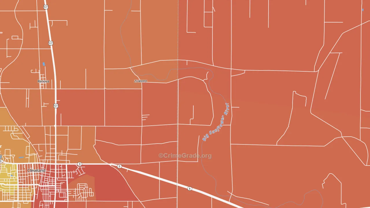 Zumbro, MS Map of Murder Rates