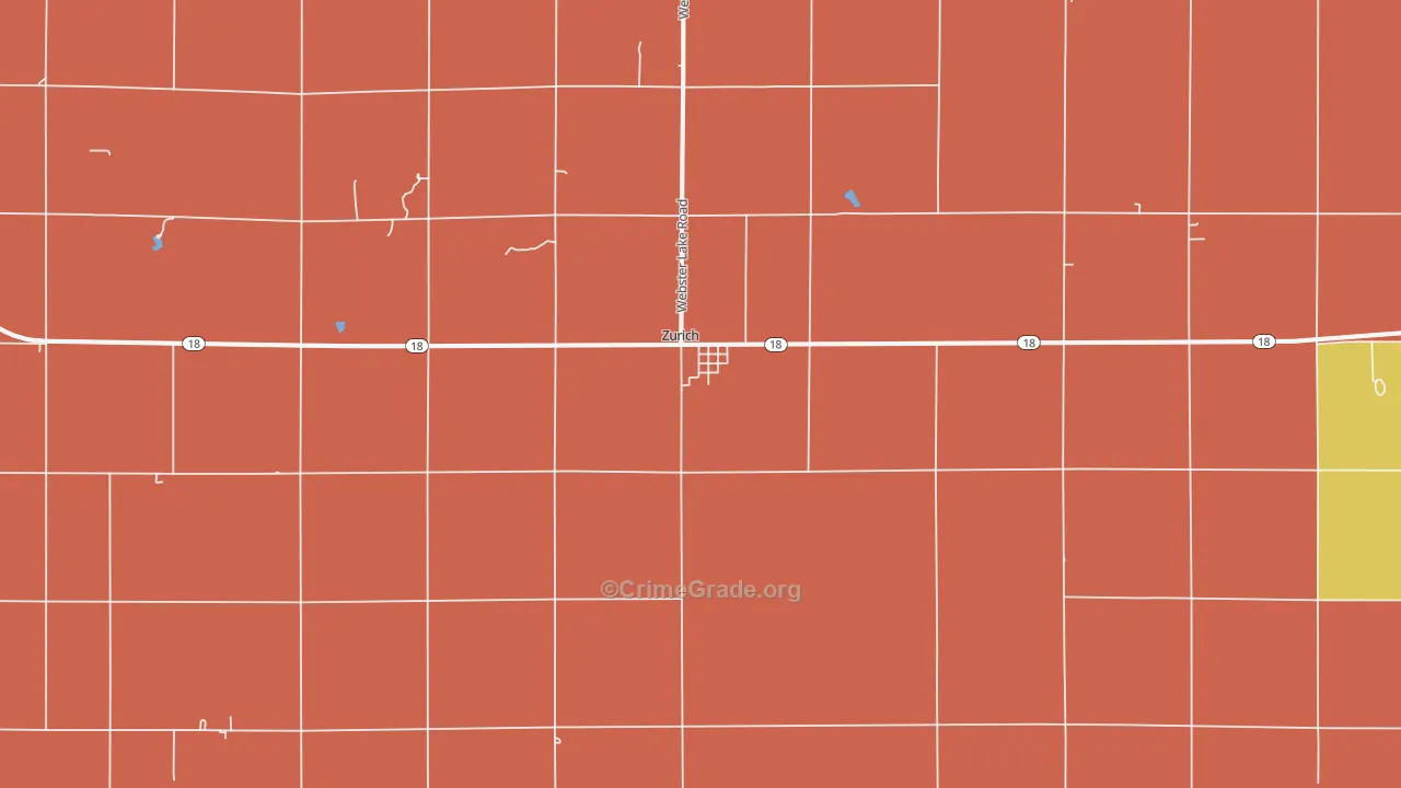 Zurich, KS Map of Murder Rates