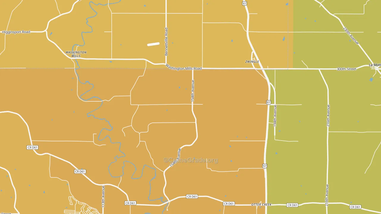 Zwingle, IA Map of Murder Rates