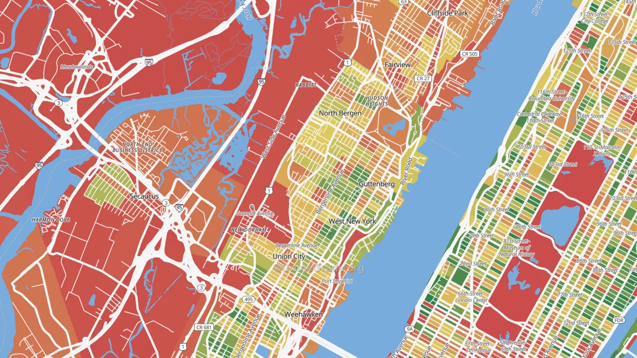 07047, NJ Map of Property Crime Rates