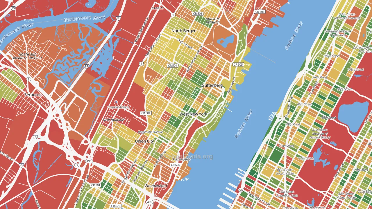 07093, NJ Map of Property Crime Rates