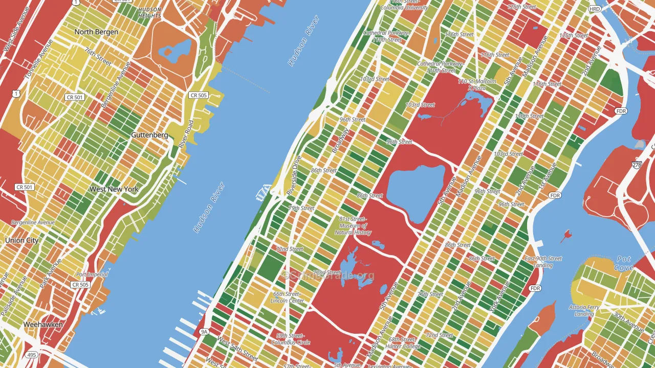 10024, NY Map of Property Crime Rates
