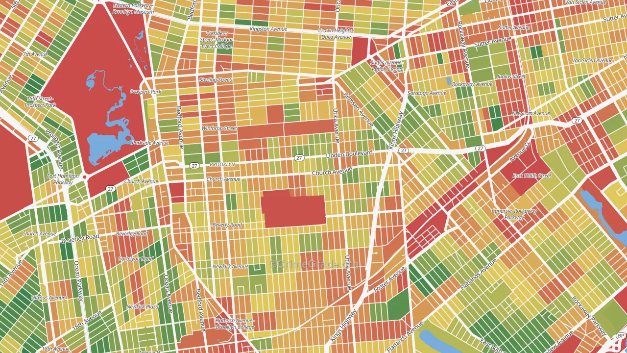 11203, NY Map of Property Crime Rates
