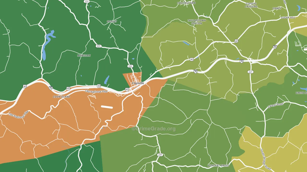 15323, PA Map of Property Crime Rates