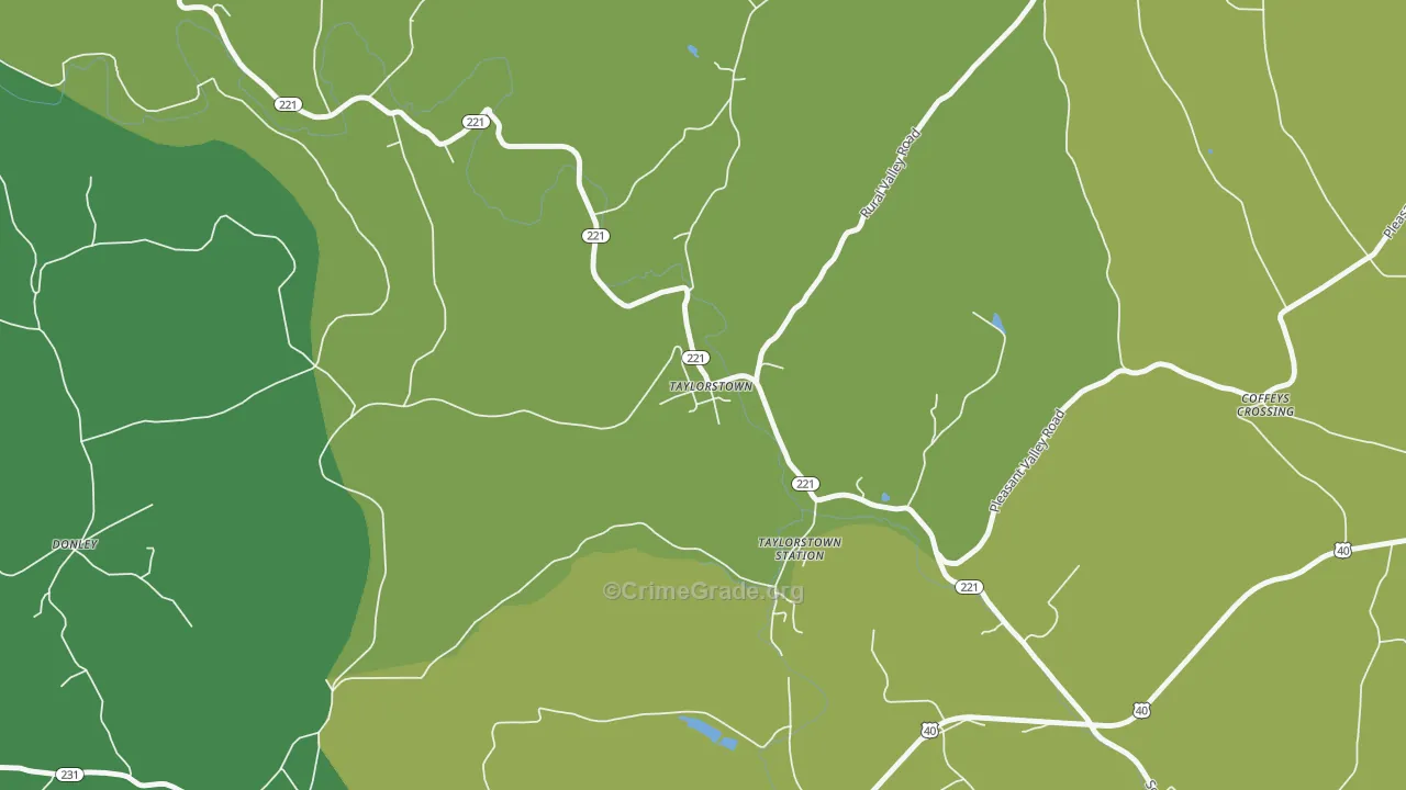 15365, PA Map of Property Crime Rates