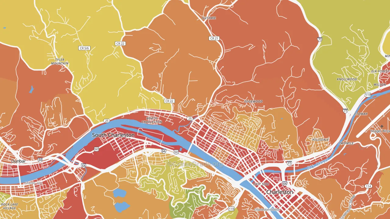 25387, WV Map of Property Crime Rates
