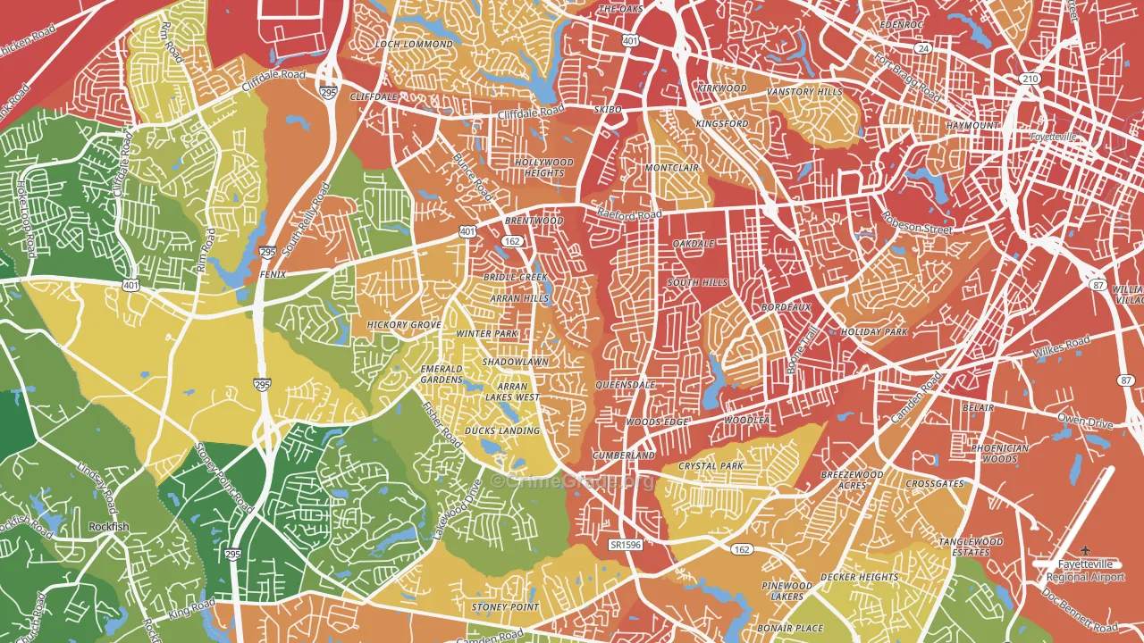 28304, NC Map of Property Crime Rates