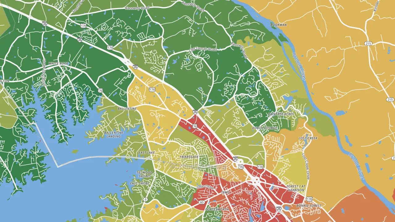 29063, SC Map of Property Crime Rates
