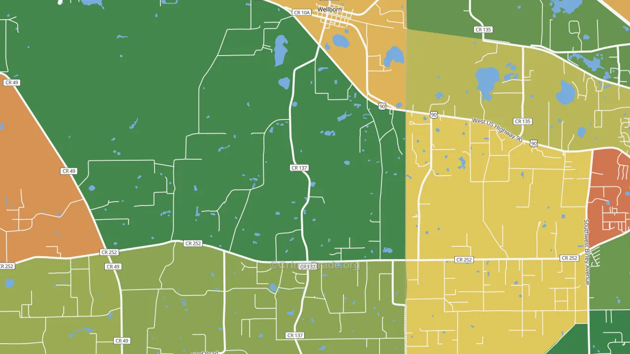 32094, FL Map of Property Crime Rates