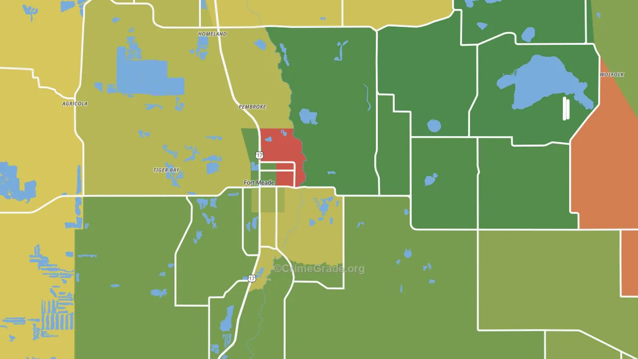 33841, FL Map of Property Crime Rates