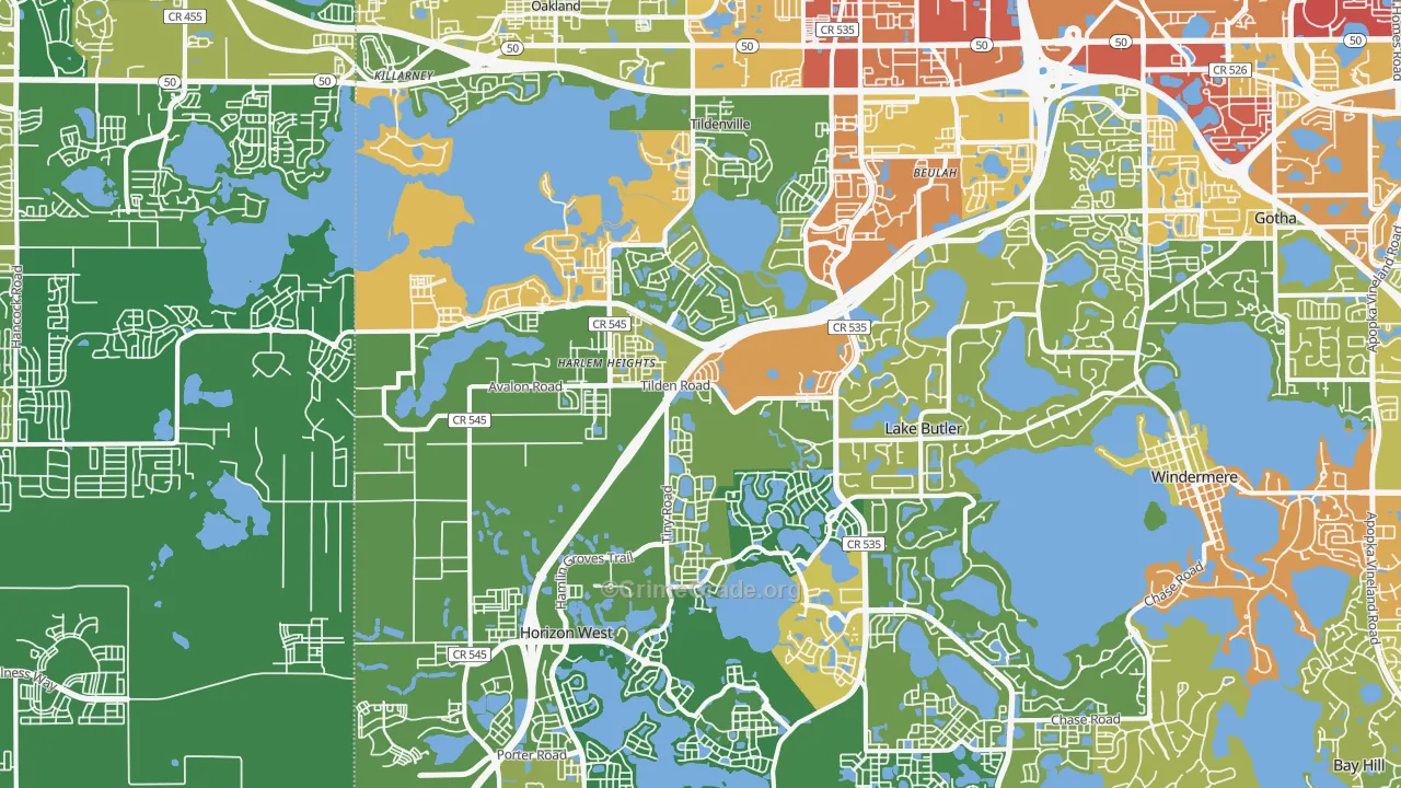 34787, FL Map of Property Crime Rates