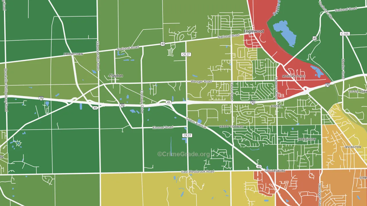 45315, OH Map of Property Crime Rates