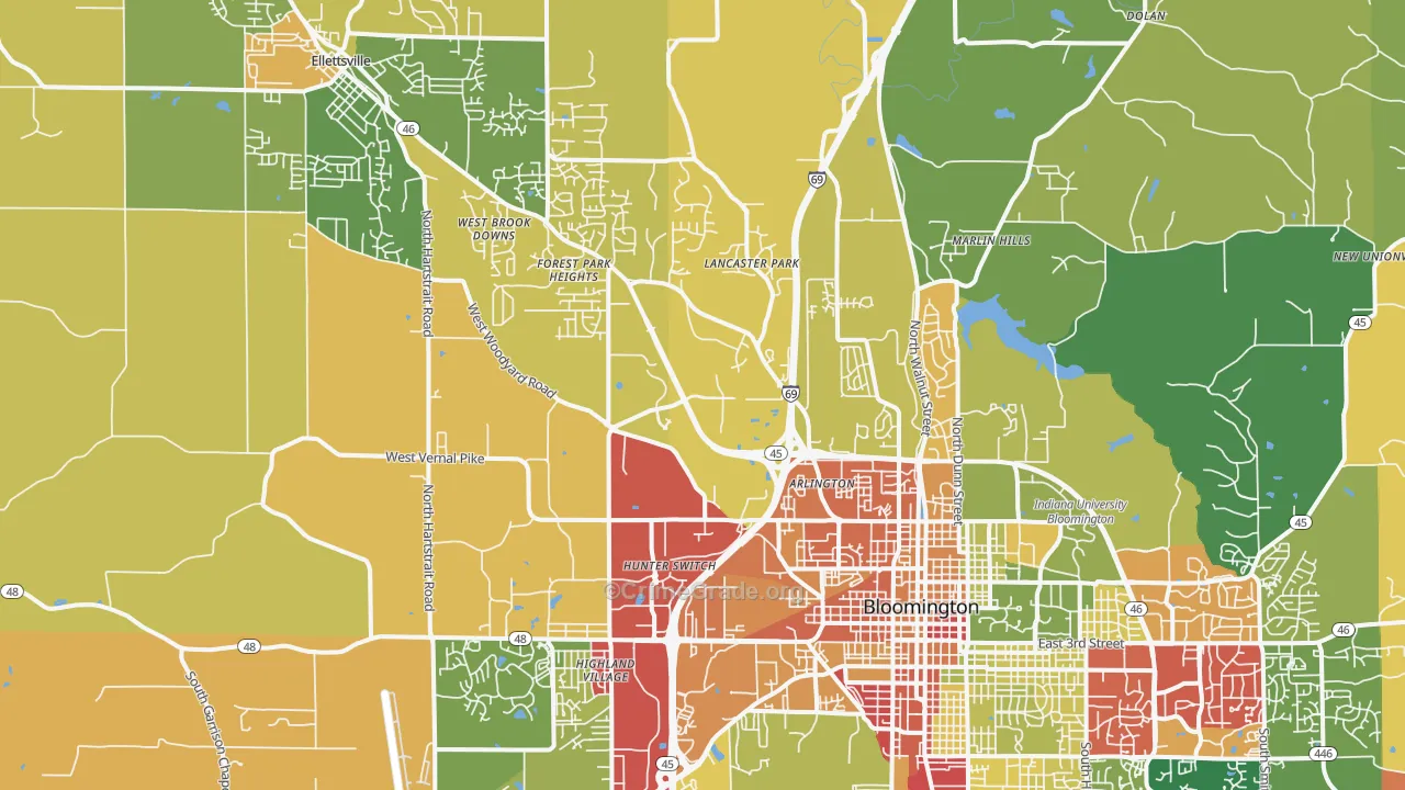 47404, IN Map of Property Crime Rates