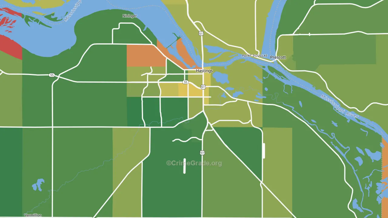 55033, MN Map of Property Crime Rates
