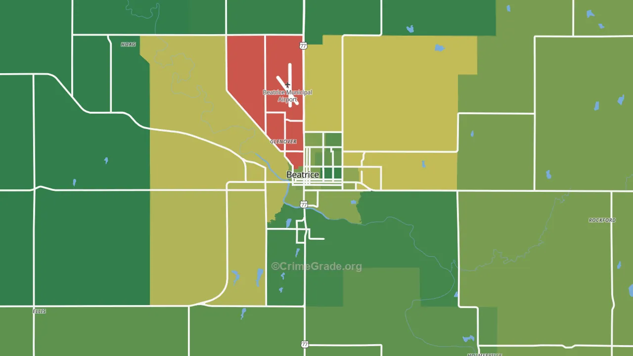 68310, NE Map of Property Crime Rates