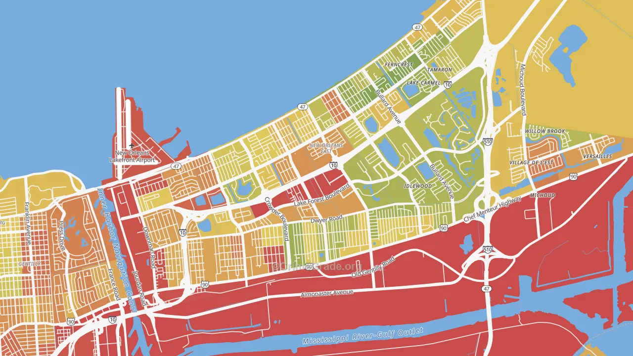70127, LA Map of Property Crime Rates