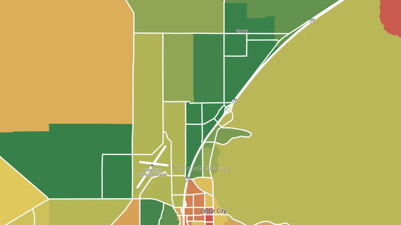 84721, UT Map of Property Crime Rates