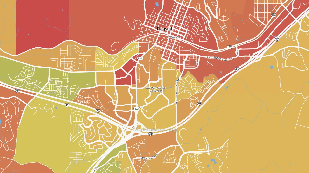 86011, AZ Map of Property Crime Rates