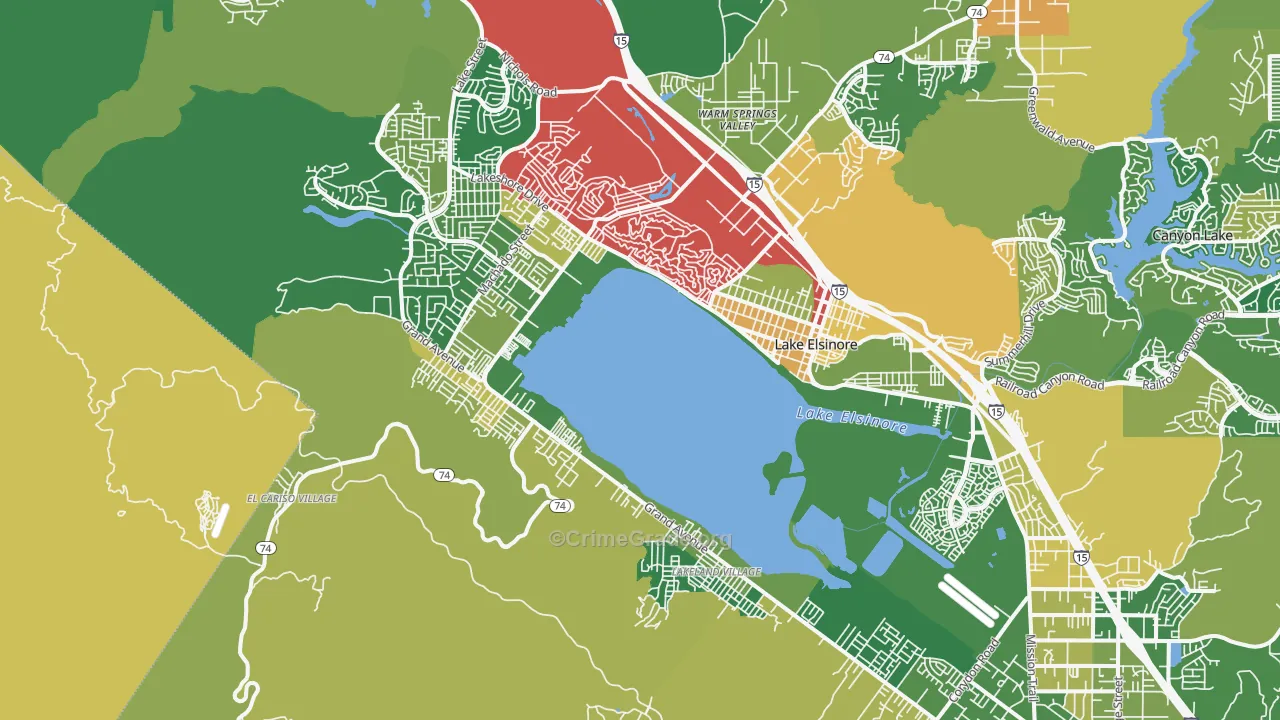 92530, CA Map of Property Crime Rates
