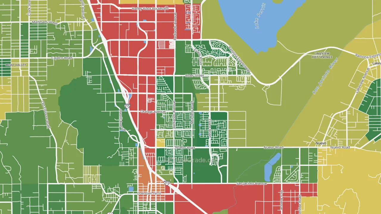 92571, CA Map of Property Crime Rates