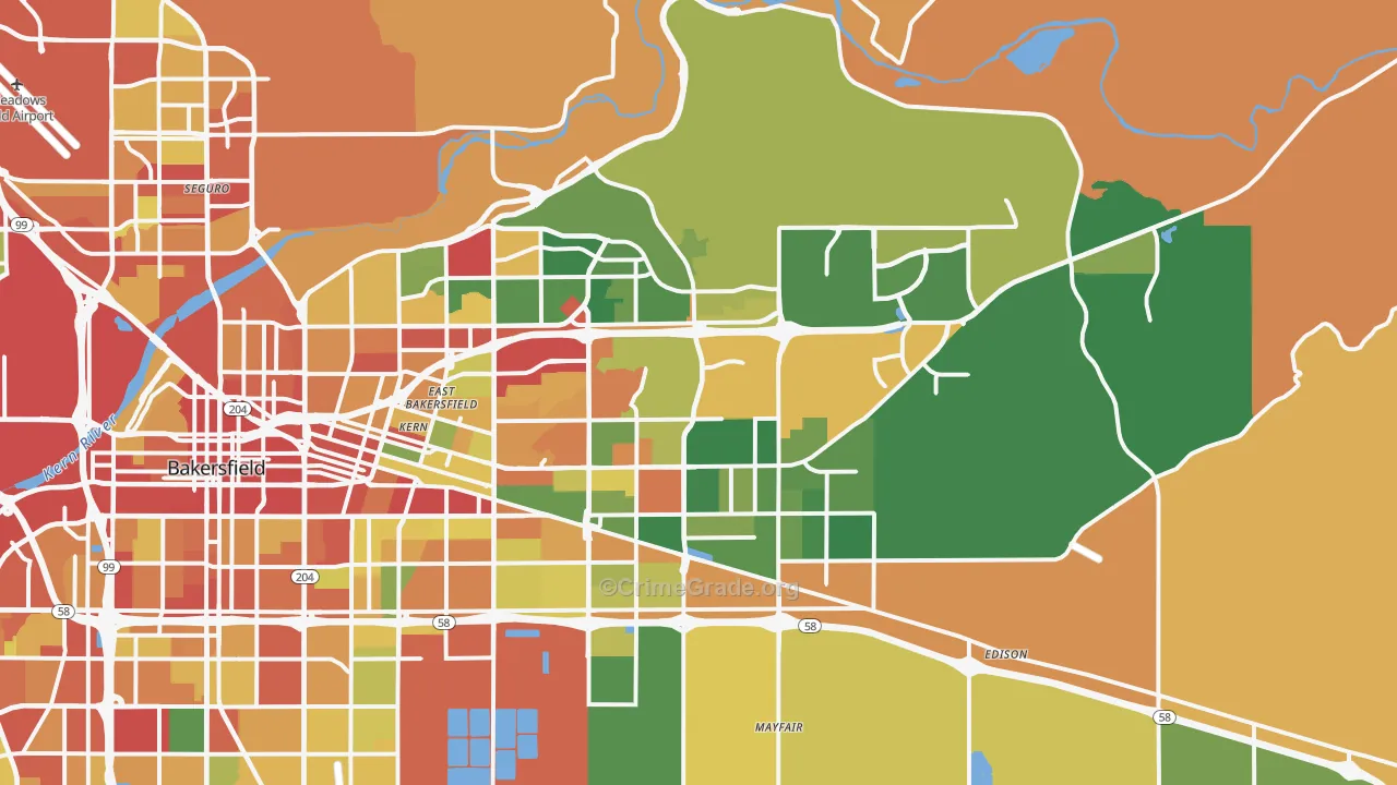 93306, CA Map of Property Crime Rates
