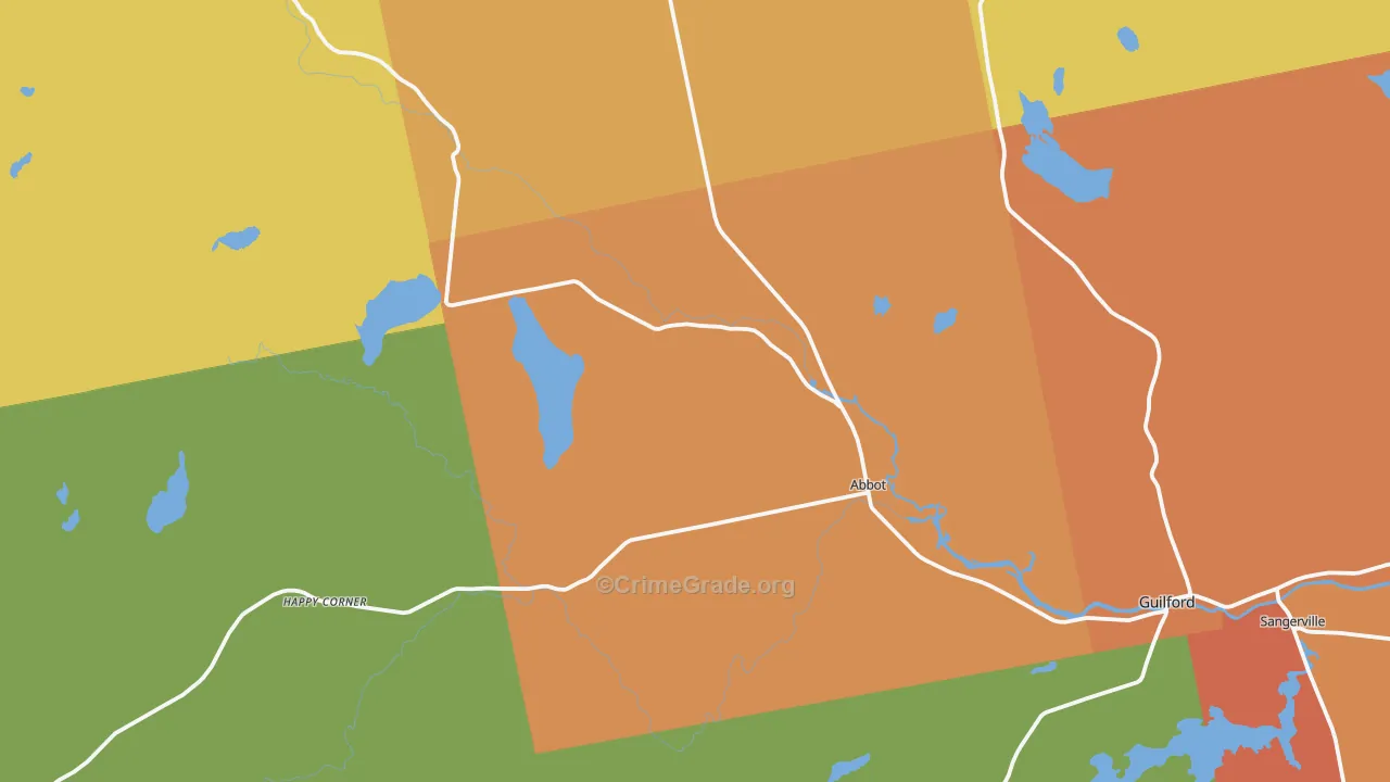 Abbot, ME Map of Robbery Rates