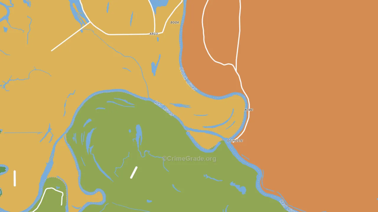 Acme, LA Map of Robbery Rates