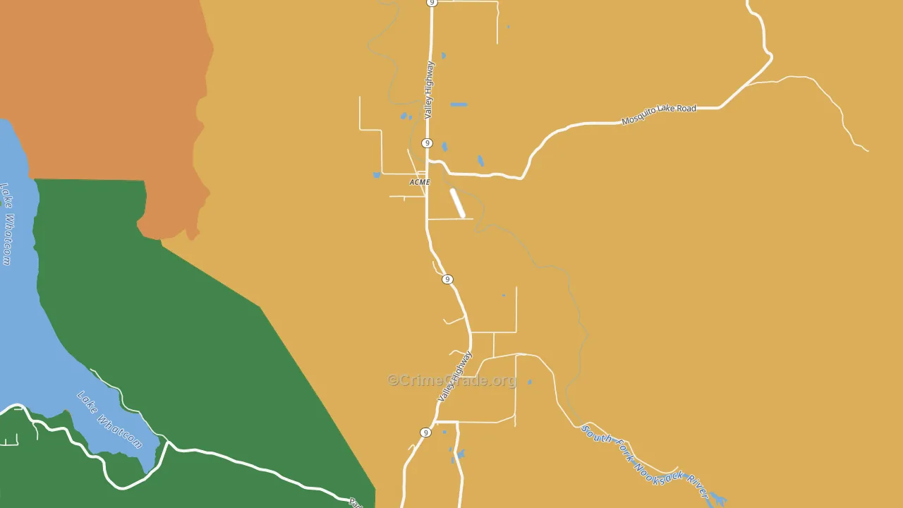 Acme, WA Map of Robbery Rates