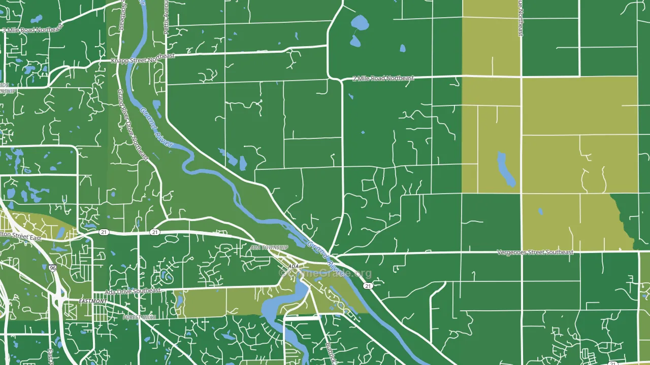 Ada, MI Map of Robbery Rates