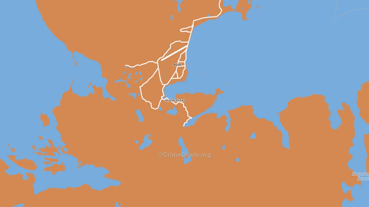 Adak, AK Map of Robbery Rates