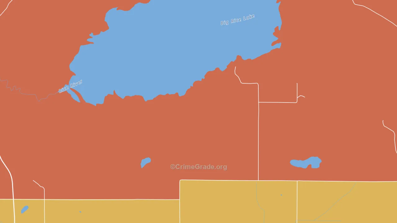 Adolph, MN Map of Robbery Rates