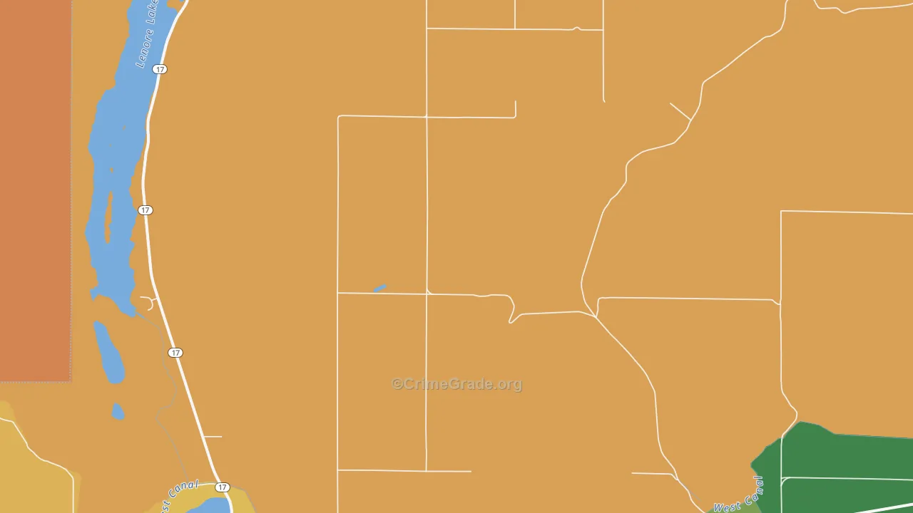 Adrian, WA Map of Robbery Rates