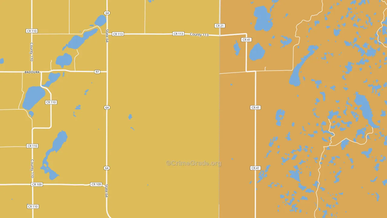 Ah Gwah Ching, MN Map of Robbery Rates