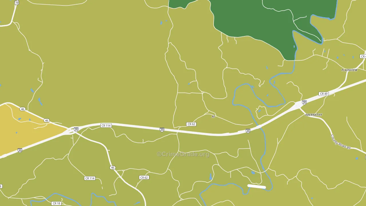 Ai, AL Map of Robbery Rates