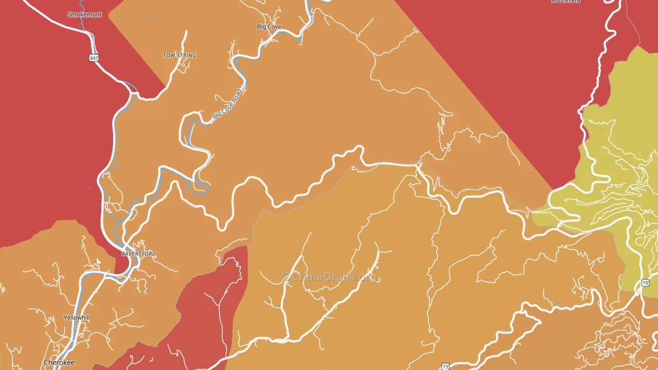 Airport, NC Map of Robbery Rates